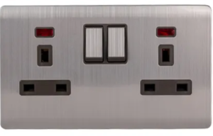 stainless steel switch UK, 13A Double